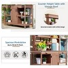 Coolbibila-66"Large Outdoor Farmhouse Potting Bench Table, Garden Workstation With 2 Drawers, Storage Sheds For Outside With Cabinet And Shelves - 3 of 4