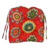 Blazing Needles, 16-inch Spun Polyester Patterned Outdoor U-shaped Tufted Chair Cushions (Set of 6) - 2 of 2