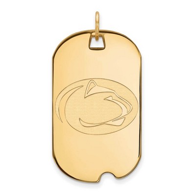 Black Bow Jewelry 10k Yellow Gold Penn State Nittany Lions NCAA Large Pendant