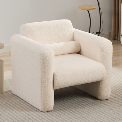 NicBex Upholstered Accent Chair with Back and Pillow,Modern Leisure Chair,Arm Chair for Bedroom,Reading Room