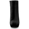 Allegra K Women's Round Toe Zip-Up Faux Velvet Block Heels Ankle Boots - 2 of 4