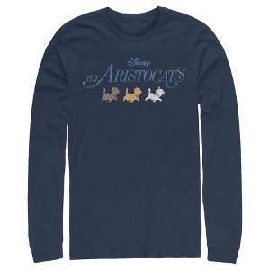 Men's Aristocats Kitten Strut Movie Logo Long Sleeve Shirt - 1 of 4