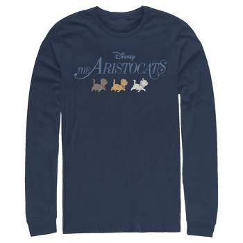Men's Aristocats Kitten Strut Movie Logo Long Sleeve Shirt