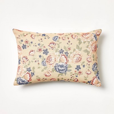 Poppy Organic Cotton Abstract Crochet Throw Pillow - Organic Tufted Decor