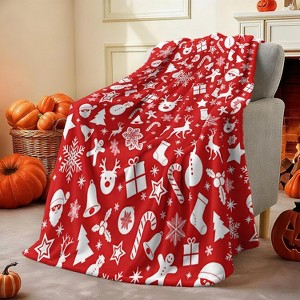 Lomsoe Cute Christmas Blanket and Throws for Adults/Women/Boys/Kids, Holiday Blanket for Couch/Sofa, Holiday Decor, Christmas Gifts - 1 of 4