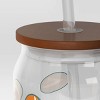 14.5 fl oz Glass Straw Tumbler Coffee Beans - Room Essentials™ - 3 of 3