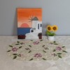 Jiallo Lilac Cottage Rose Embroidered Cutwork Placemat, 11 by 17 inch Table Linen Decor, Water Resistance, Machine Wash safe - 3 of 4