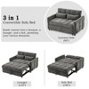 52.8" Pull-Out Loveseat Sofa Bed with Adjustable Backrest, 3 USB Ports & Tufted Design, - 4 of 4