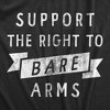 Mens Suppport The Right To Bare Arms Fitness Tank Funny Sarcastic Sleeveless Shirt Joke Novelty Tanktop For Guys - Crazy Dog Men's Tank Top - 2 of 4