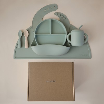 Mushie Stage 2 Feeding Kit ( Cambridge Blue )