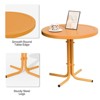 Karl Home |Patio Orange Steel Side Table - 3 of 4