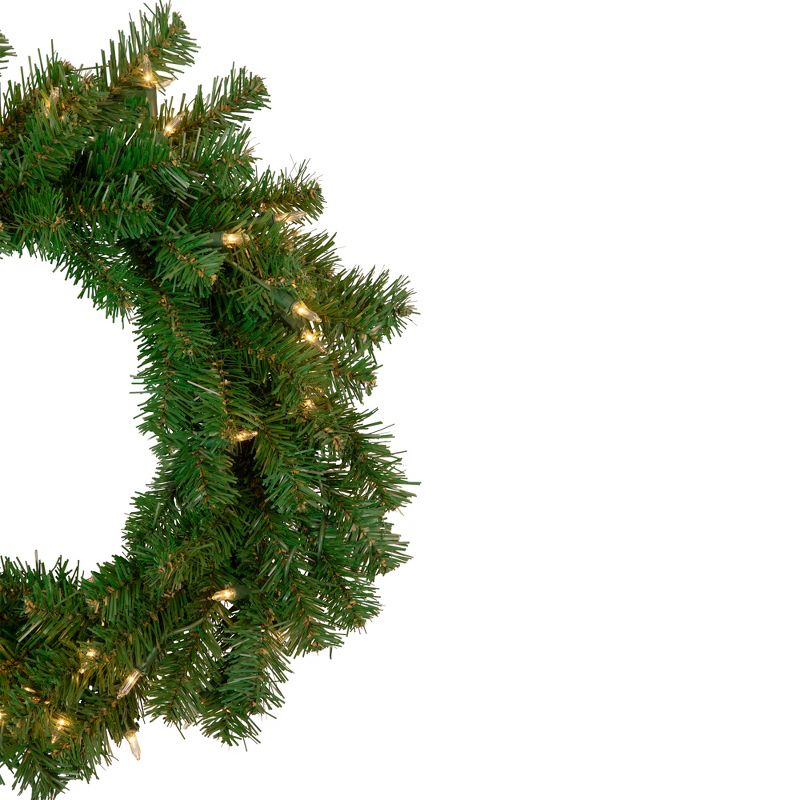 Northlight Deluxe Dorchester Pine Artificial Christmas Wreath, 18-Inch, Clear Lights, 4 of 6