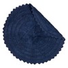 Design Imports French Blue Round Crochet Bath Mat - 3 of 4