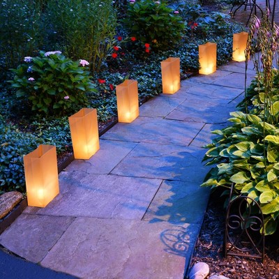 Lumabase 6ct Battery Operated Luminaria Kit with Timer Tan