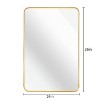 CAVINAS 24x36 Inch Rectangle Bathroom Mirror,Wall Mirror with Shatterproof Film & Brushed Aluminum Frame for Bathroom Vanity, Living Room - 4 of 4