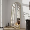 HOMLUX 64"x21" Oversize Arched Full Length Mirror With Stand Curve Top Home Decor Floor Length Mirror Full Body Wall Mirror,Gold - 2 of 4