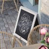 Emma and Oliver 48"x24" Rustic Vintage Double-Sided Folding Magnetic Chalkboard with 8 Chalk Markers, 10 Chalkboard Stencils and 2 Rustic Magnets - 4 of 4