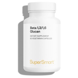 SuperSmart Beta Glucan Supplement 250mg per Day - Beta 1.3/1.6 Glucans - Saccharomyces Cerevisiae | Non-GMO & Gluten Free - 60 Vegetarian Capsules - 1 of 1