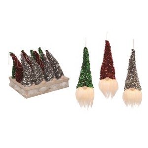 Transpac Wood 12 in. Multicolor Christmas Gnome in Display Set of 12 - 1 of 2