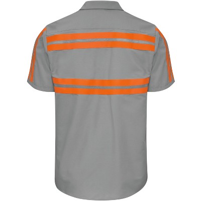 3XL Grey Cotton Blend Short Sleeve Work Shirt