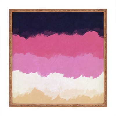 17" Wood Alisa Galitsyna Abstract Sunset Sky Large Square Tray - society6