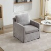 Sapphtopaz Swivel Accent Chair Chenille Upholstered Skirted Chair Comfy Chair with Removable Back Cushion Accent Chairs for Living Room, Bedroom - 4 of 4