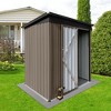 5x4 Ft Outdoor Storage Shed, Outdoor Storage Cabinet, Tool Shed with Lockable Door, Garbage Can, Metal Shed for Backyard Garden Patio Lawn - 3 of 4