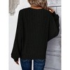 Womens Batwing Long Sleeve Shirts Fall Fashion Crewneck Tunic Tops Dressy Casual Loose Fit Lightweight Sweaters - 3 of 4