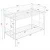 Cesicia Twin Size Metal Bunk Bed Frame with Fence - 3 of 4