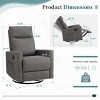 FURNIinspire Accent Chairs Swivel Accent Chair Living Room Chairs with Extra Large Footrest, High Back, Upholstered Seat Grey, 29.13"*30.31"*40.16" - 3 of 4
