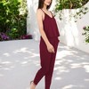 Anna-Kaci Women's Spaghetti Jumpsuit with Layered Bodice and Elastic Waist with Side Pockets - 2 of 3