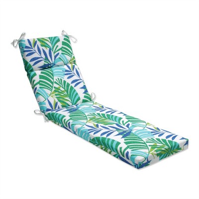 Pillow Perfect 72.5" x 21" Islamorada Outdoor/Indoor Chaise Lounge Cushion Blue/Green