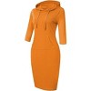 Clearlove Women's Casual Pocket Slim Pullover Maxi Hoodie Dress - 2 of 4