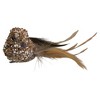 Northlight Sequin Left-Facing Bird Clip-on Christmas Ornament - 5.5" - Champagne Gold - 3 of 4