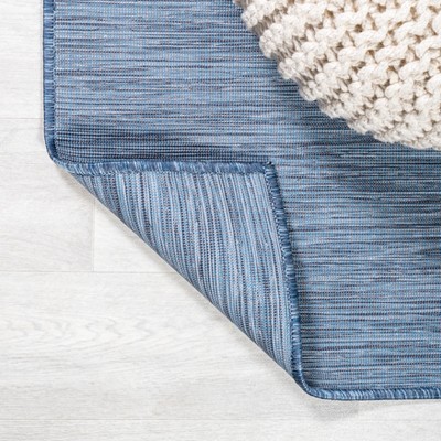 Ethan Blue Flatweave Synthetic 8' x 10' Area Rug