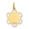Black Bow Jewelry 14k Yellow Gold Sweet 16 Scalloped Disc Charm or Pendant, 13mm - 3 of 4