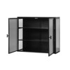 Modern Wall-Mounted Sideboard with Fluted Glass Doors | 3-Style Adjustable Storage Cabinet for Bathroom, Entryway & Kitchen - Rust-Proof Iron Frame - 4 of 4