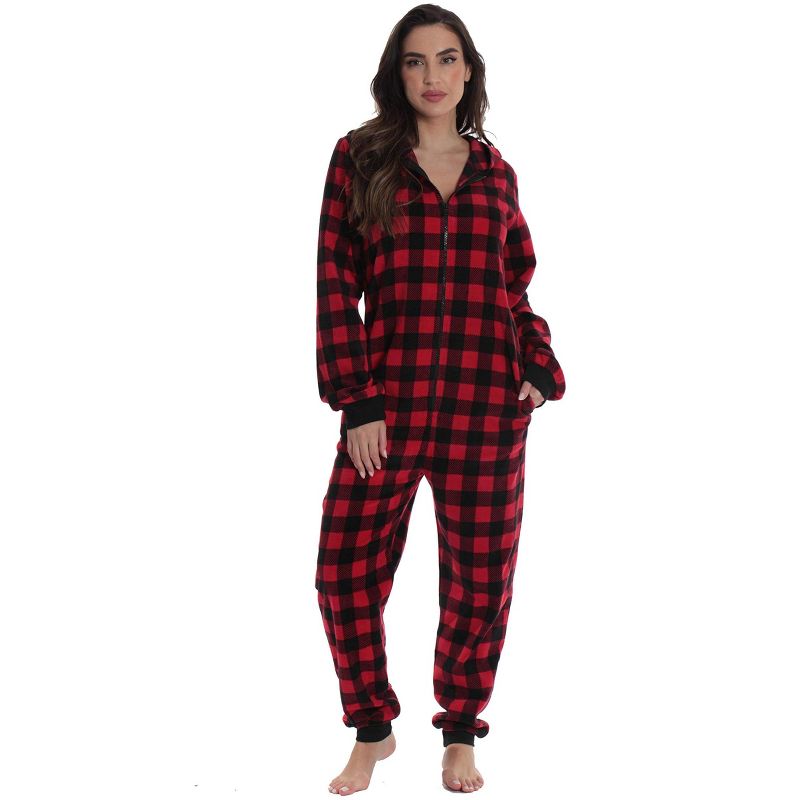 #followme One Piece Matching Buffalo Plaid Adult Onesie for Family, Couples, Dog, Men, Women, 2 of 5