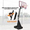 YONWAY Portable Basketball Hoop, Adjustable Height 8.04 ft to 10.01 ft, 44 inch Backboard with Rebound System and Wheels for  Professional Match - 4 of 4