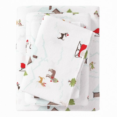 100% Cotton Lodge Printed Flannel Sheet Set - Great Bay Home