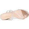 Allegra K Women's Rhinestone Instep Strap Block Heel Slide Sandals - 4 of 4