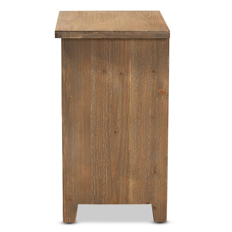 Clement 2 Drawer Wood Spindle Nightstand Brown - Baxton Studio, 5 of 10