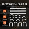 VEVOR Exhaust Kit, 16pcs, DIY Universal Galvanized Steel Exhaust Kit with Slip-Fit Joint & Large Exhaust Tube, Rust-Proof Exhaust Pipe - 3 of 4