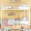 Okak Full XL Over Queen Metal Bunk Bed with 2 Drawers Loft Bunk Bed with Ladder for Kids Teens, Easy Assemble, White - 3 of 4