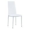 Infurnic Dining Chairs Modern Style Set of 6 Meeting Family Dining Needs, Metal Legs, Blending into Various Home Environments, White, 15"*15"*38.6" - 4 of 4