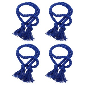 Unique Bargains Hand-Woven Decorative Tassel Rope Curtain Tiebacks 30" - 1 of 4