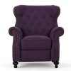 Push Back Recliner Accent Chair, Comfort Wing Back Accent Armchair with Rolled Arms & Button Accents - ModernLuxe - 4 of 4