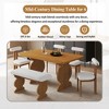 NicBex 6-Piece Dining Table Set with 4 Upholstered Dining Chairs and Bench,Modern 60 Inch Rectangle Kitchen Table Set for 4-6 Person - 4 of 4