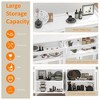 Sideboard Buffet Cabinet 48" With Power Outlet & LED Light, Kitchen Storage Cabinet With 4 Rattan Doors 2 - 3 of 4