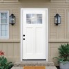 Lirago Fiberglass Front Doors With Glass 36  inch  x 80  inch  Right Hand Inswing with 6 9/16 inch  Vinyl Frame Brickmould Front Entry Knock Down - 2 of 4